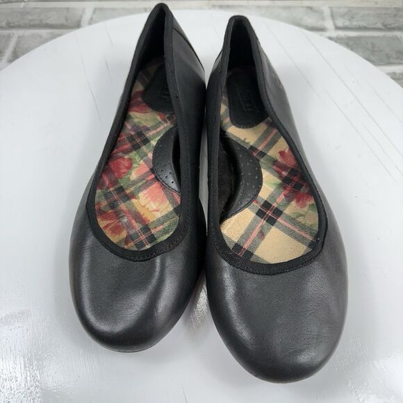 Born Julianne Ballet Flats Black Leather Women's Size 9/9.5 Casual Slip On Shoes - Picture 10 of 13
